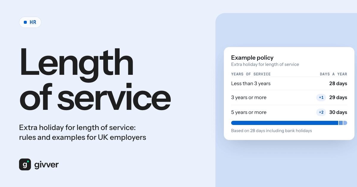 Extra holiday for length of service: rules and examples for UK employers