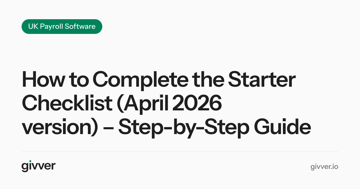 How to Complete the Starter Checklist (April 2026 version) – Step-by-Step Guide