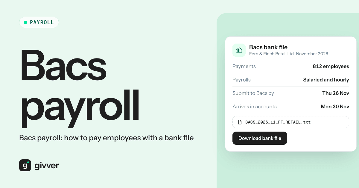 Bacs payroll: how to pay employees with a bank file
