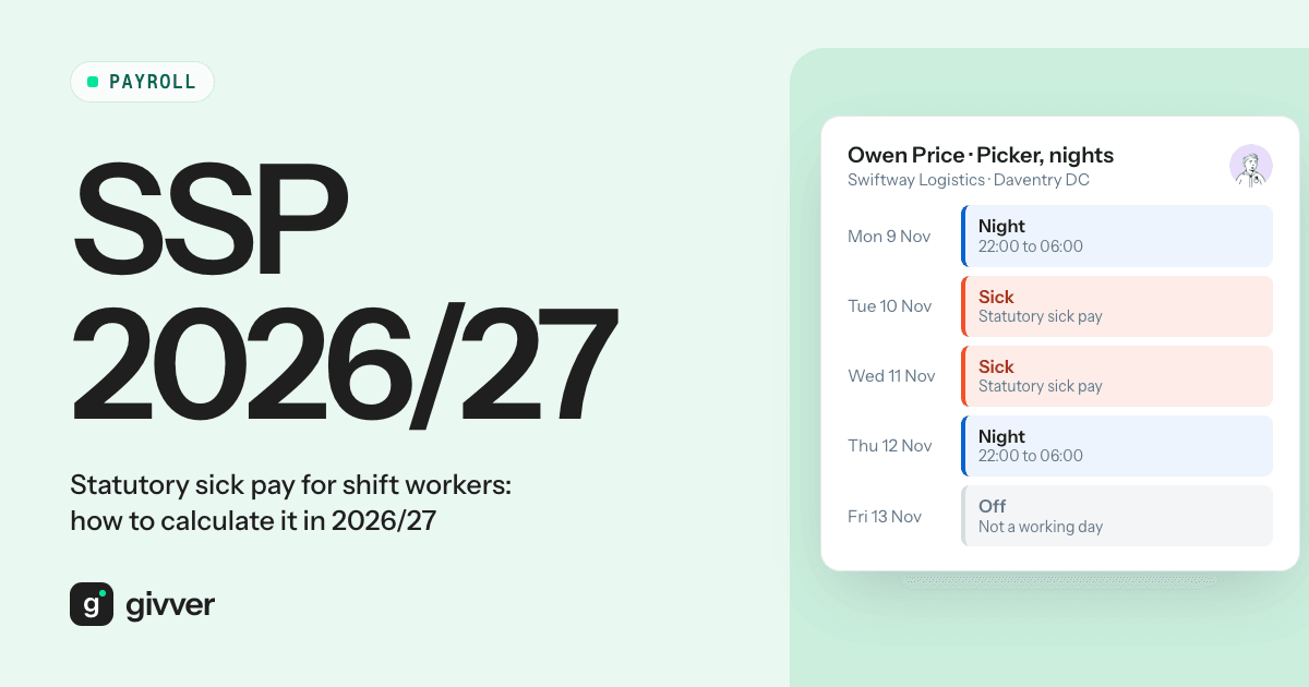 Statutory sick pay for shift workers: how to calculate it in 2026/27